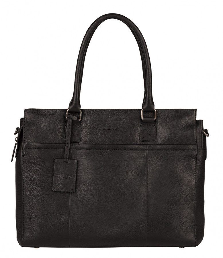 Burkely Laptop schoudertas Antique Avery Laptopbag 1 Zip 15.6 Inch Zwart