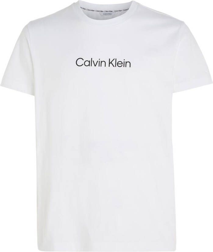 Calvin Klein T shirts Crew Neck Logo Tee Wit