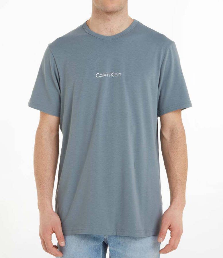 Calvin Klein T shirts Short Sleeve Crew Neck blue