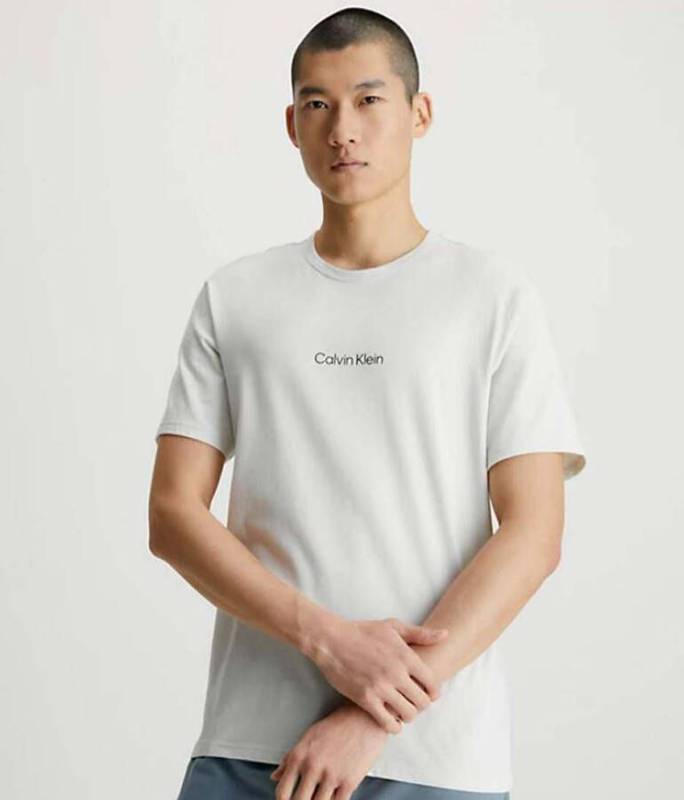 Calvin Klein T shirts Short Sleeve Crew Neck Off white