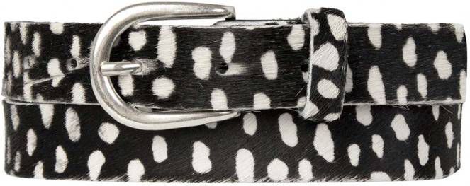 Cowboysbag Cowboysbelt riem met all over print zwart