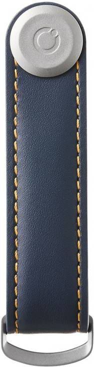 Orbitkey sleutelhouder leer 2.0-Navy met tan stiksel