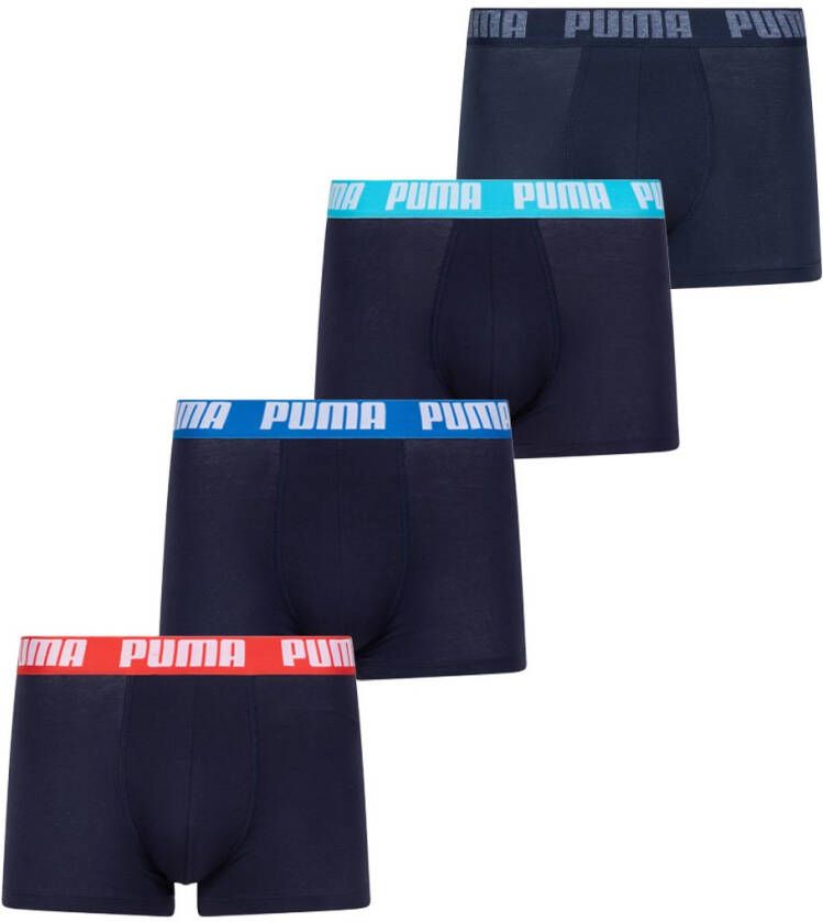 Puma Boxershorts Basic Boxer 4 Pack Ecom Donkerblauw