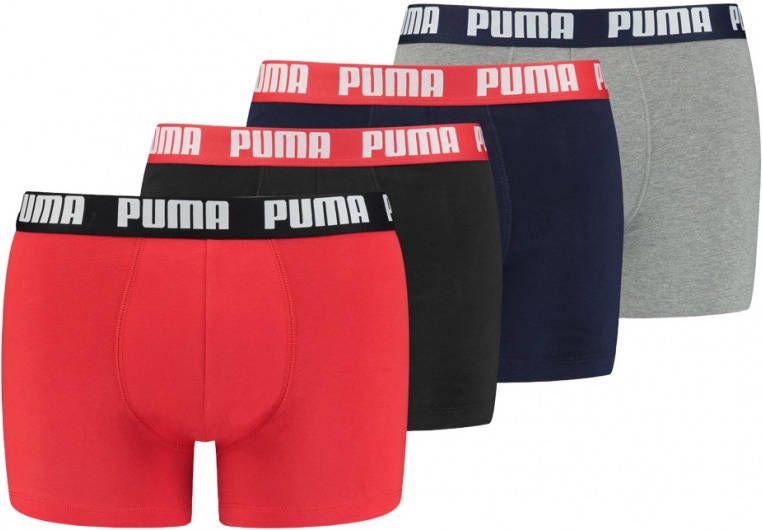 Puma Boxershorts Basic Boxer 4P Rood