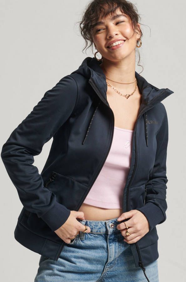 Superdry Code Tech softshell jack met capuchon en ritszakken