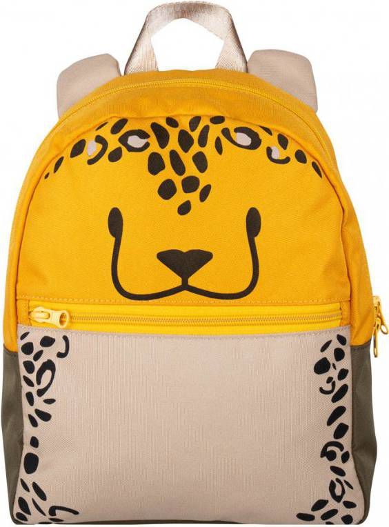 The Little Green Bag rugzak Fauna Leopard geel/bruin