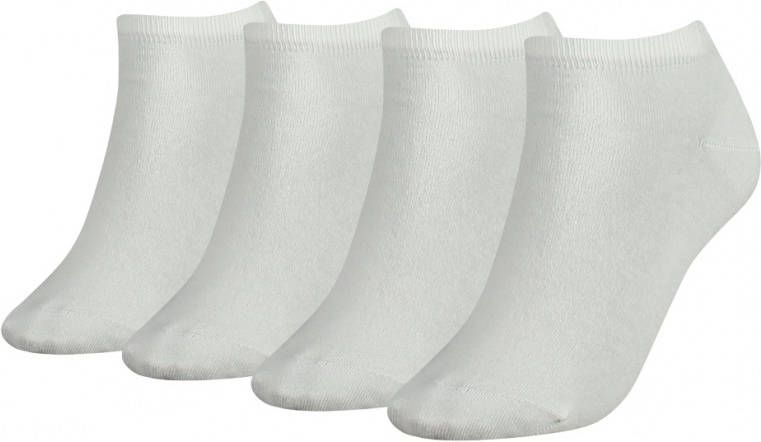 Tommy Hilfiger sneakersokken set van 4 wit