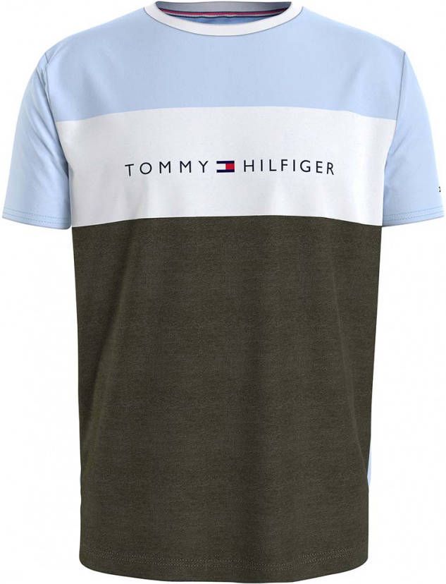 Tommy Hilfiger T shirts CN SS Tee Logo Flag Blauw