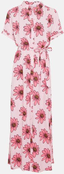 Fabienne Chapot gebloemde maxi jurk Boyfriend roze