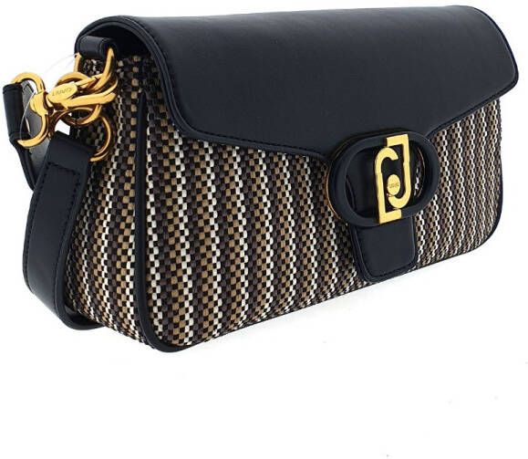 Liu Jo stripes schoudertas nero