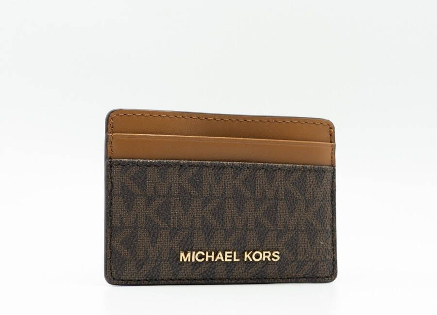 Michael Kors Ritsportemonnees Jet Set Card Holder Bruin