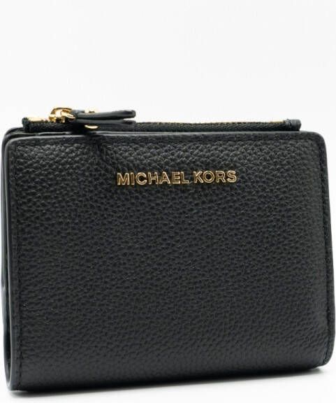 Michael Kors Bi fold portemonnees Jet Set Medium Snap Billfold Zwart