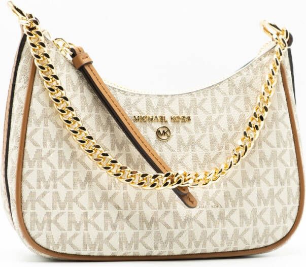 Michael Kors Schoudertas Jet Set Small Chain Wit