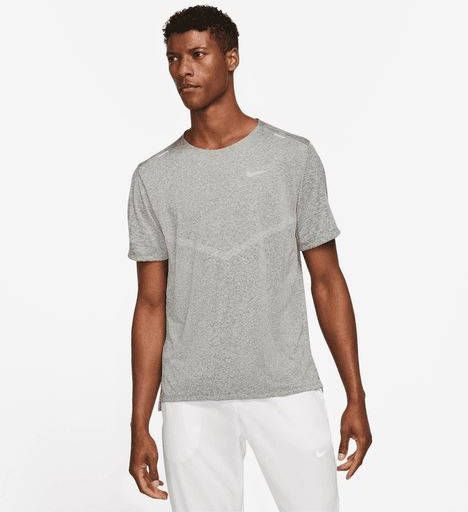 Nike Dri FIT Rise 365 Hardlooptop met korte mouwen voor heren Grijs