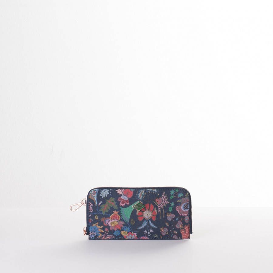 Oilily Amelie Sits Card Zip L Wallet black iris Dames portemonnee