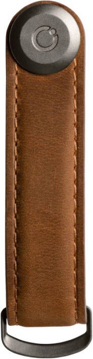 Orbitkey sleutelhouder Crazy Horse leer 2.0-Chestnut met bruin stiksel