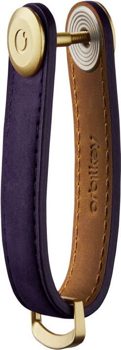 Orbitkey Crazy Horse Leather Key Organiser aubergine purple