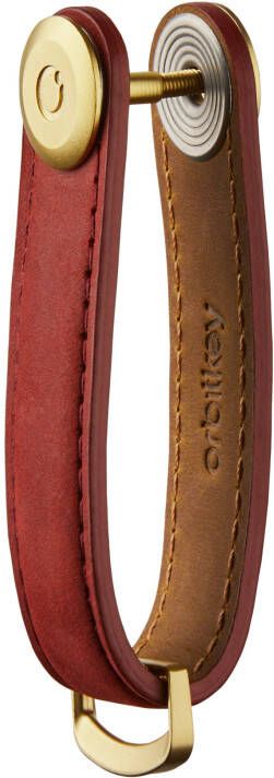 Orbitkey Crazy Horse Leather Key Organiser maple red