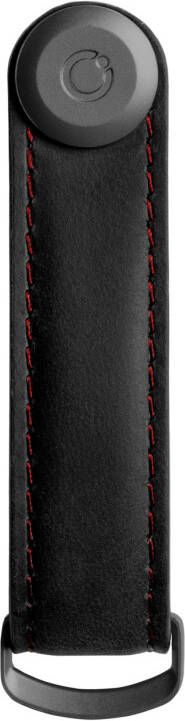 Orbitkey Crazy Horse Leather Key Organiser obsidian black/red