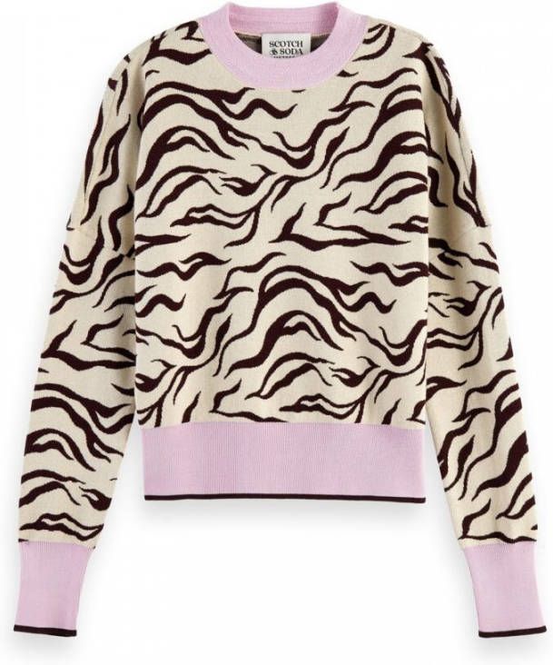 Scotch & Soda 165258 0591 scotch en soda intarsia organic cotton sweater combo