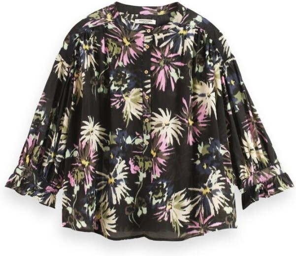 Scotch & Soda 171876 5638 scotch and soda elbow sleeve easy popover aster black