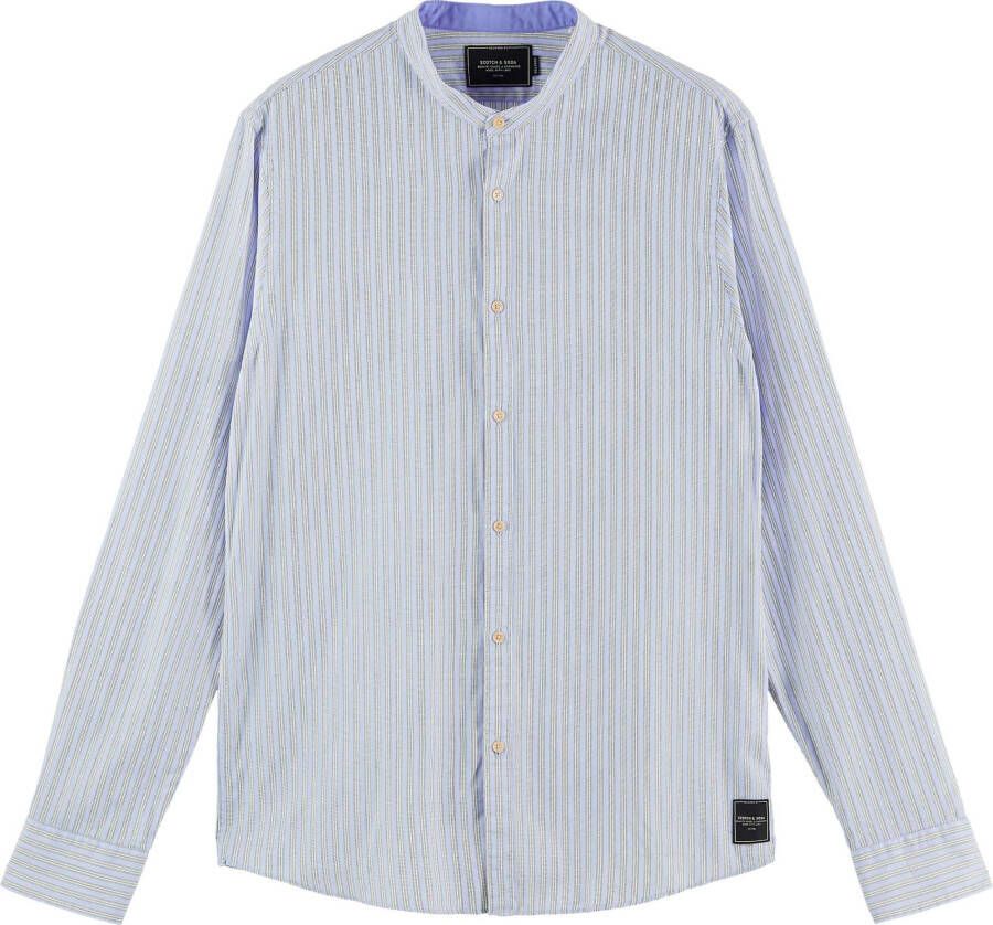 Scotch & Soda Relaxed fit overhemd zonder kraag van biologisch katoen