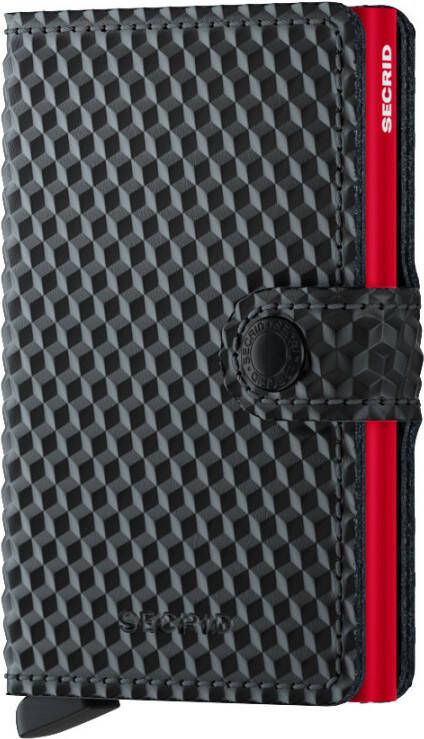 Secrid Miniwallet Portemonnee Cubic black & red Dames portemonnee