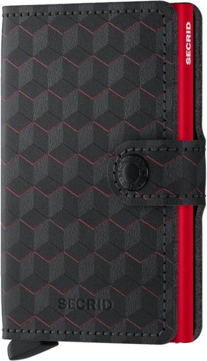 Secrid Miniwallet Portemonnee Optical black & red Dames portemonnee