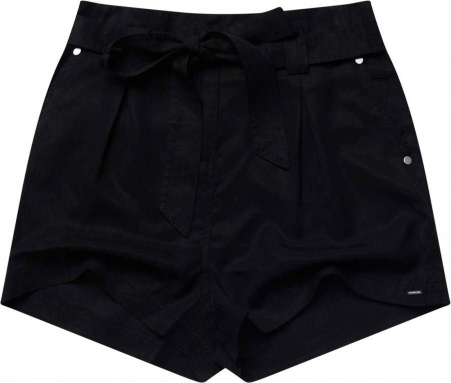 Superdry high waist straight fit short DESERT PAPER BAG SHORTS black