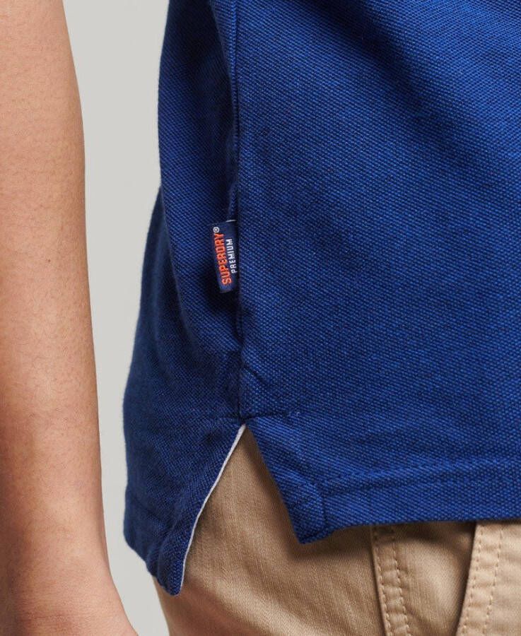 Superdry T shirts Poolside Pique Short Sleeve Polo Blauw