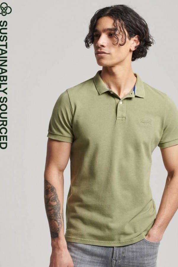 Superdry Vintage Destroyed regular fit polo van piqué, katoen
