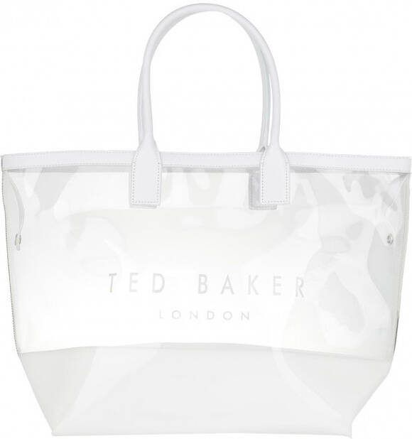 Ted Baker Hand/schoudertas(leer/kunstleer)dalass highland transparent shopper white 229964 0
