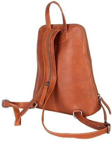 Chesterfield leren dames rugtas Vivian cognac