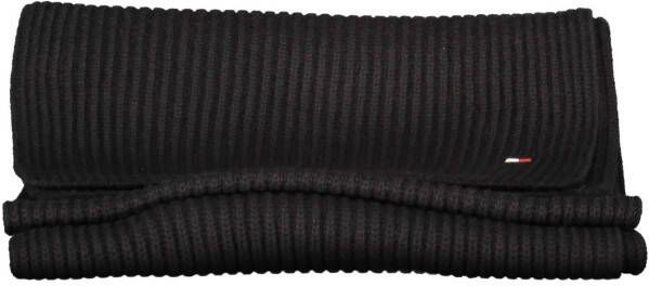 Tommy Hilfiger Essentiële vlaggebreide sjaal , Zwart, Heren