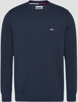 Tommy Hilfiger Fijngebreide pullover van biologisch katoen met logoborduring