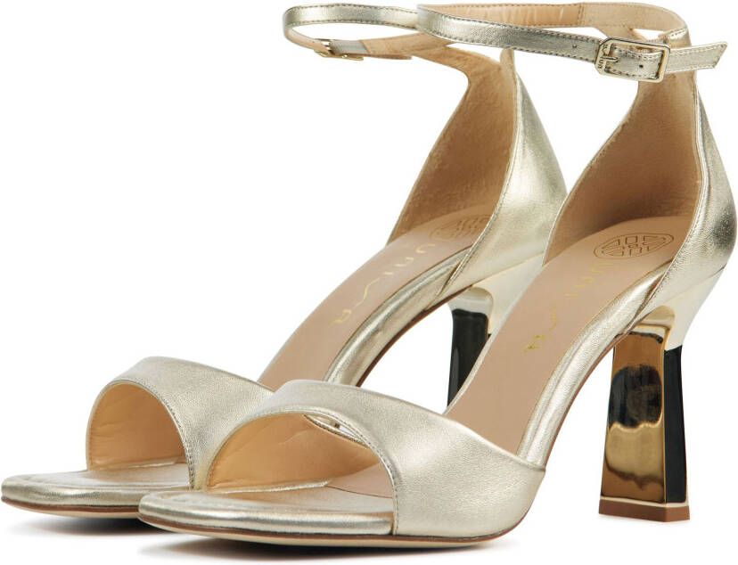 Unisa Sueta leren sandalettes goud