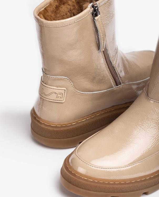 Unisa Fraco enkellaarsje van lakleer