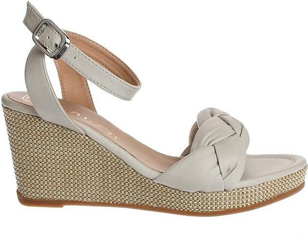 Unisa Lacy sleehak van gevlochten leer