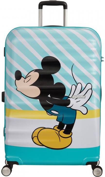 American Tourister Wavebreaker Disney Spinner 77 mickey blue kiss Harde Koffer