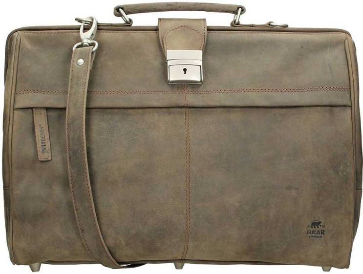 Bear Design Dark Nature Dokterstas brown Aktetas