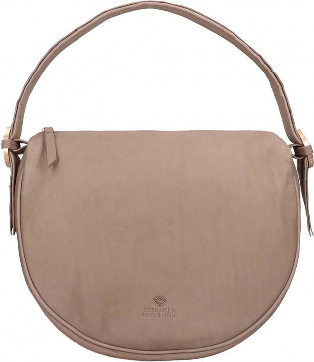 Fred de la Bretoniere Shoulderbag Soft Grain taupe Damestas