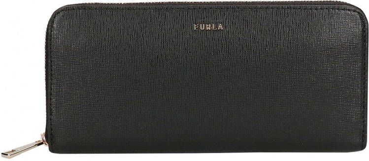 Furla Babylon Xl Zip Around Slim nero Dames portemonnee