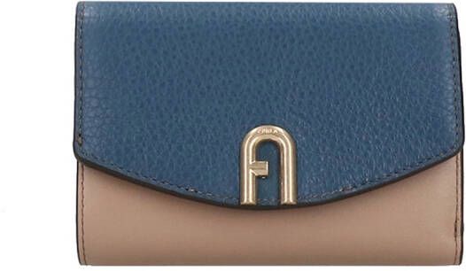 Furla Primula Compact Wallet M blu jay/greige/cognac Dames portemonnee