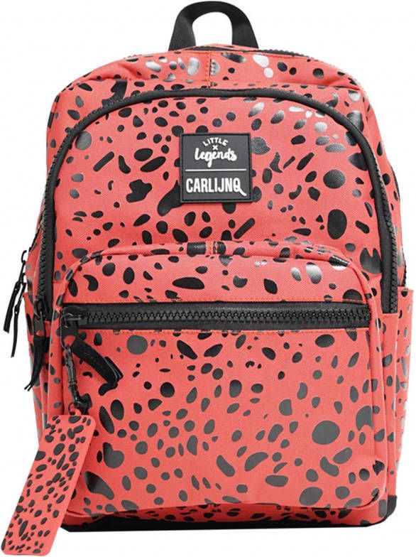Little Legends x CarlijnQ Spotted Animal Backpack roestbruin/rood Kindertas