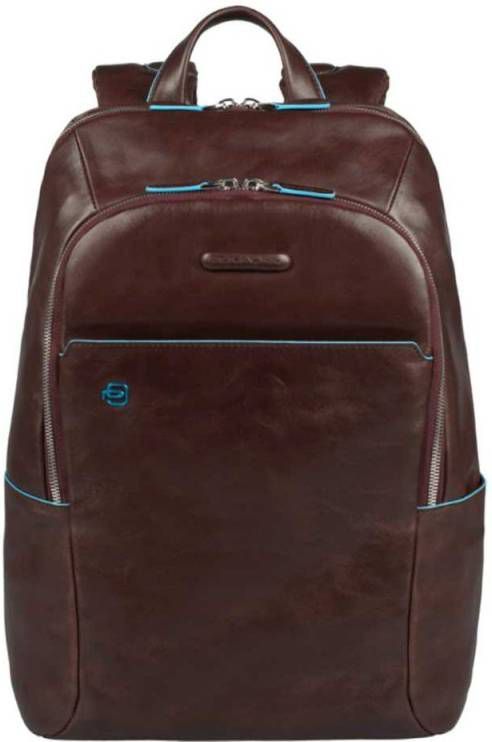"Piquadro Blue Square Computer Backpack 14"" Mahogany"