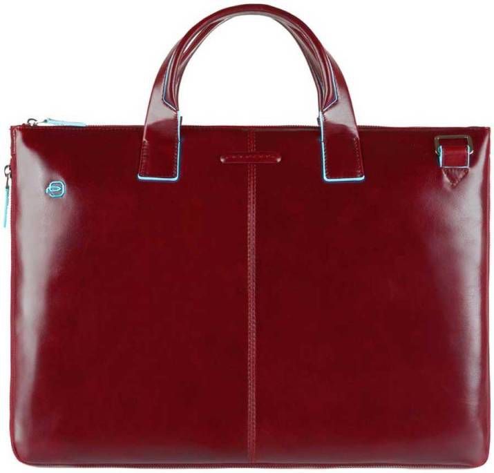 Piquadro Blue Square Expandable Slim Computer Bag 15.6" red