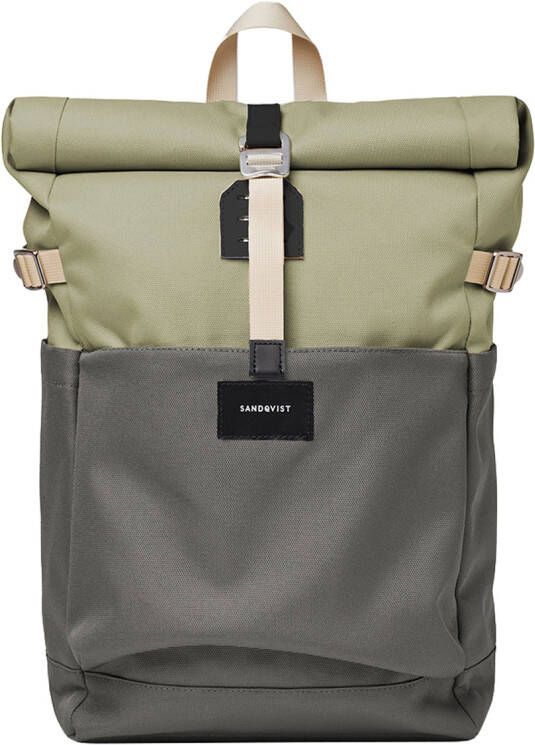 Sandqvist Ilon Backpack multi dew green/night grey Laptoprugzak