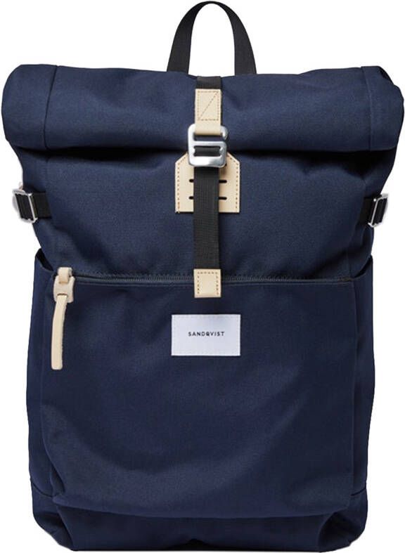 Sandqvist Ilon canvas backpack , Blauw, Unisex