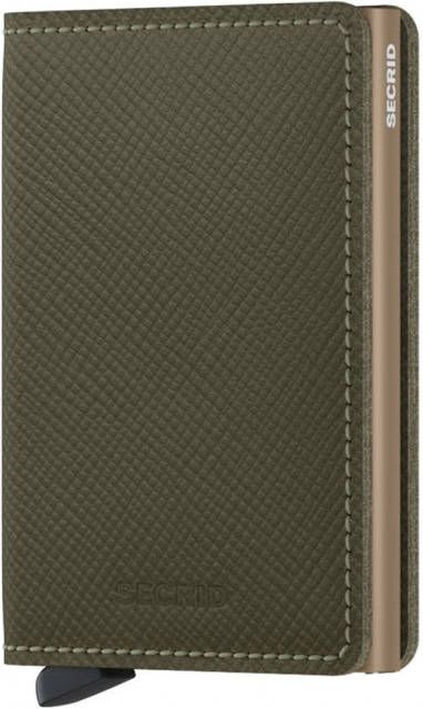 Secrid Slimwallet Portemonnee Saffiano olive Dames portemonnee
