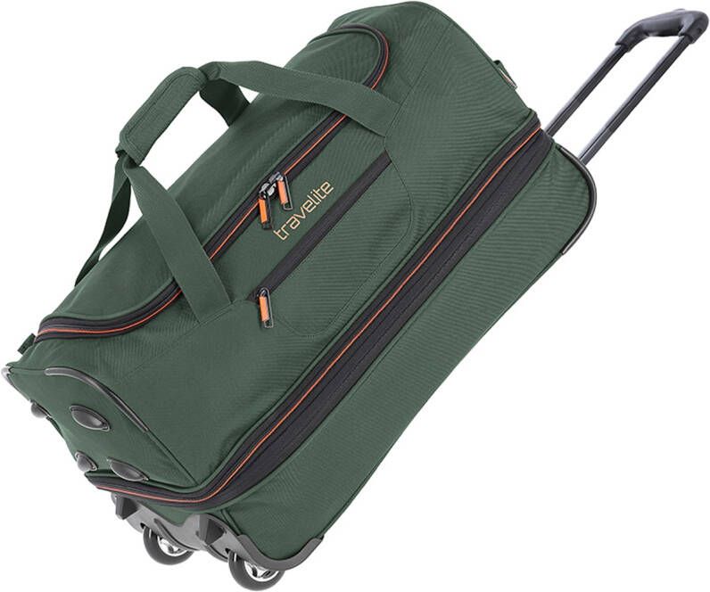 Travelite Basics Wheeled Duffle 55 Expandable dark green Handbagage koffer Trolley